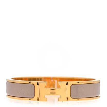 Hermes Enamel Narrow Clic Clac H Bracelet PM Marron Glace 1 of 6