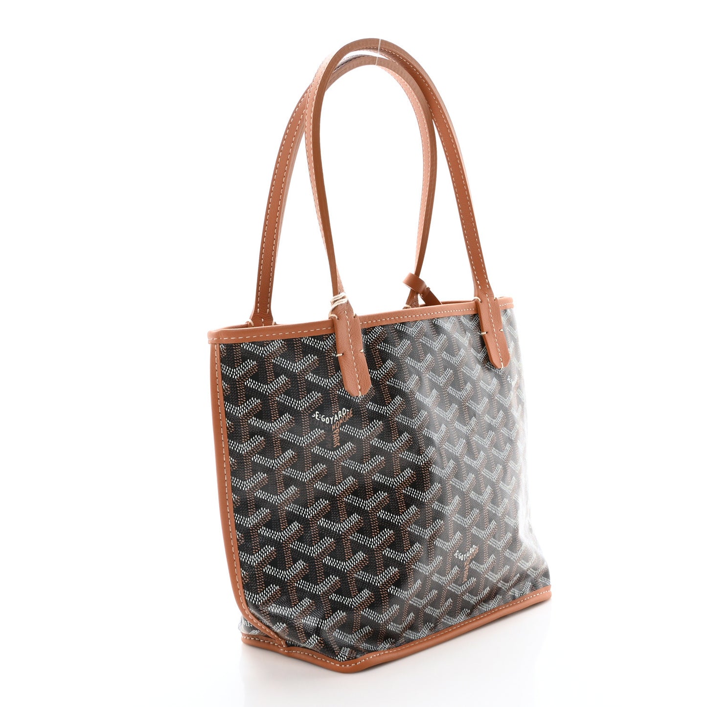 Goyardine Reversible Mini Anjou Black Gold