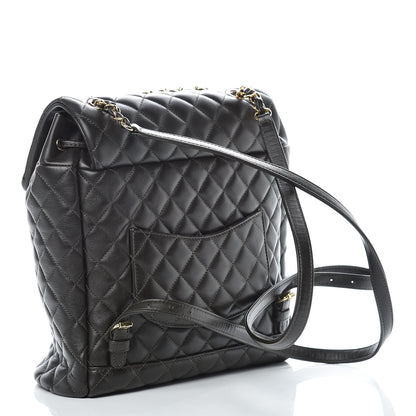 Chanel Calfskin Quilted Large Urban Spirit Backpack Dark Brown 2 of 10