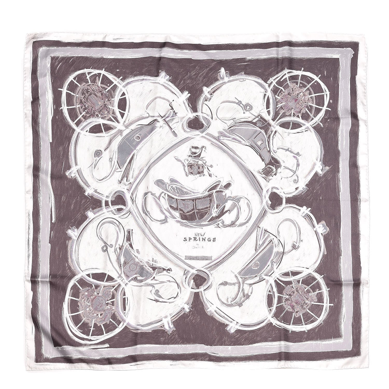 Hermes Silk New Springs Scarf 90 1 of 5