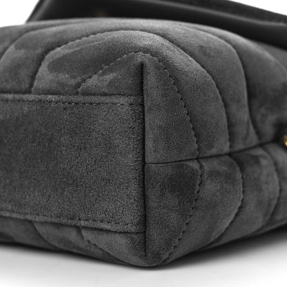 Saint Laurent Suede Toy Loulou Shoulder Bag Storm 8 of 8