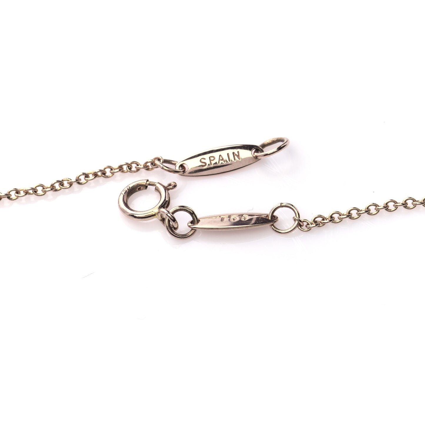 18K Rose Gold Diamond .03ct Elsa Peretti Diamonds by the Yard Pendant Necklace
