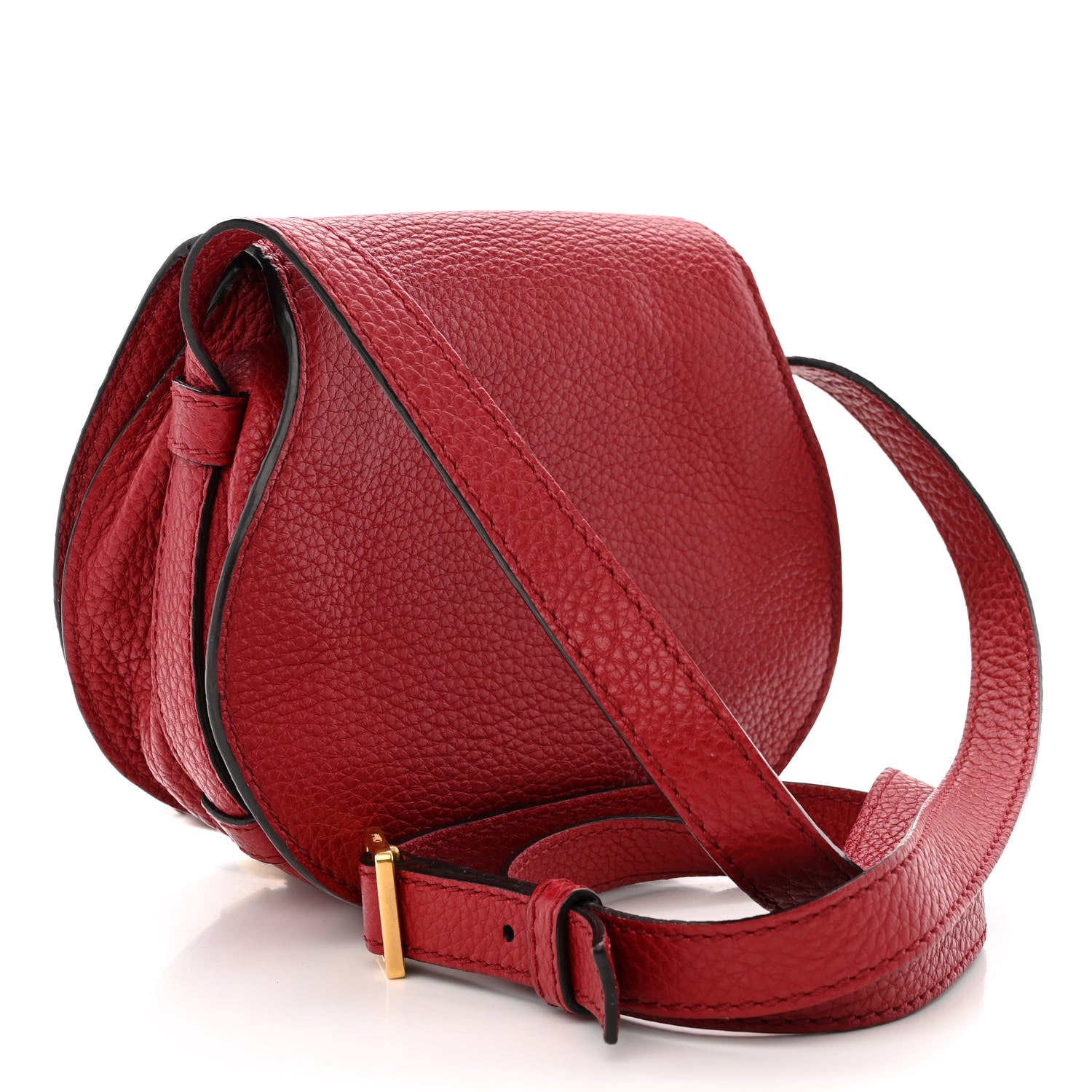 Chloe Calfskin Mini Marcie Round Crossbody Bag Red 3 of 13