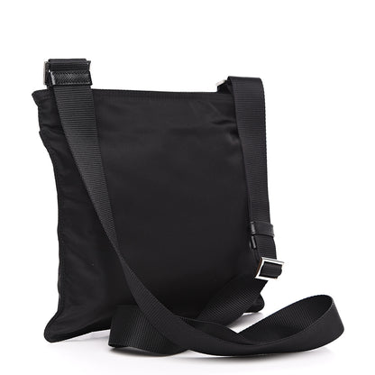 Prada Nylon Flat Messenger Bag Black 2 of 7