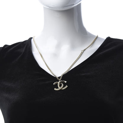 Chanel Pearl Twisted CC Pendant Necklace Gold 2 of 5