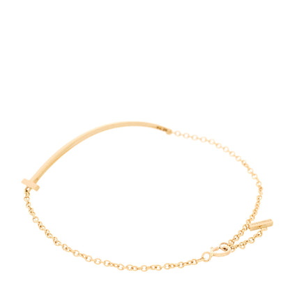 Tiffany 18K Yellow Gold T Smile Bracelet 2 of 5