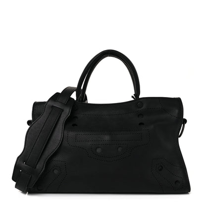 Balenciaga Veau Soyeux Perforated Blackout Hardware S City Black 1 of 8