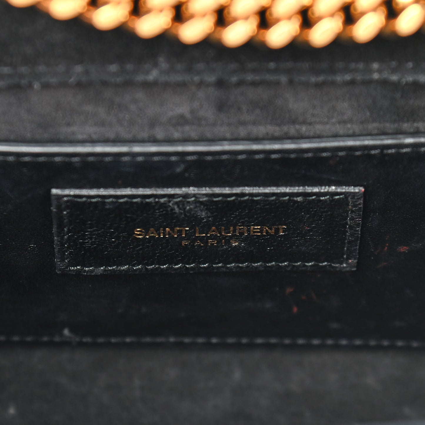 Patent Small Classic Monogram Kate Tassel Satchel Black