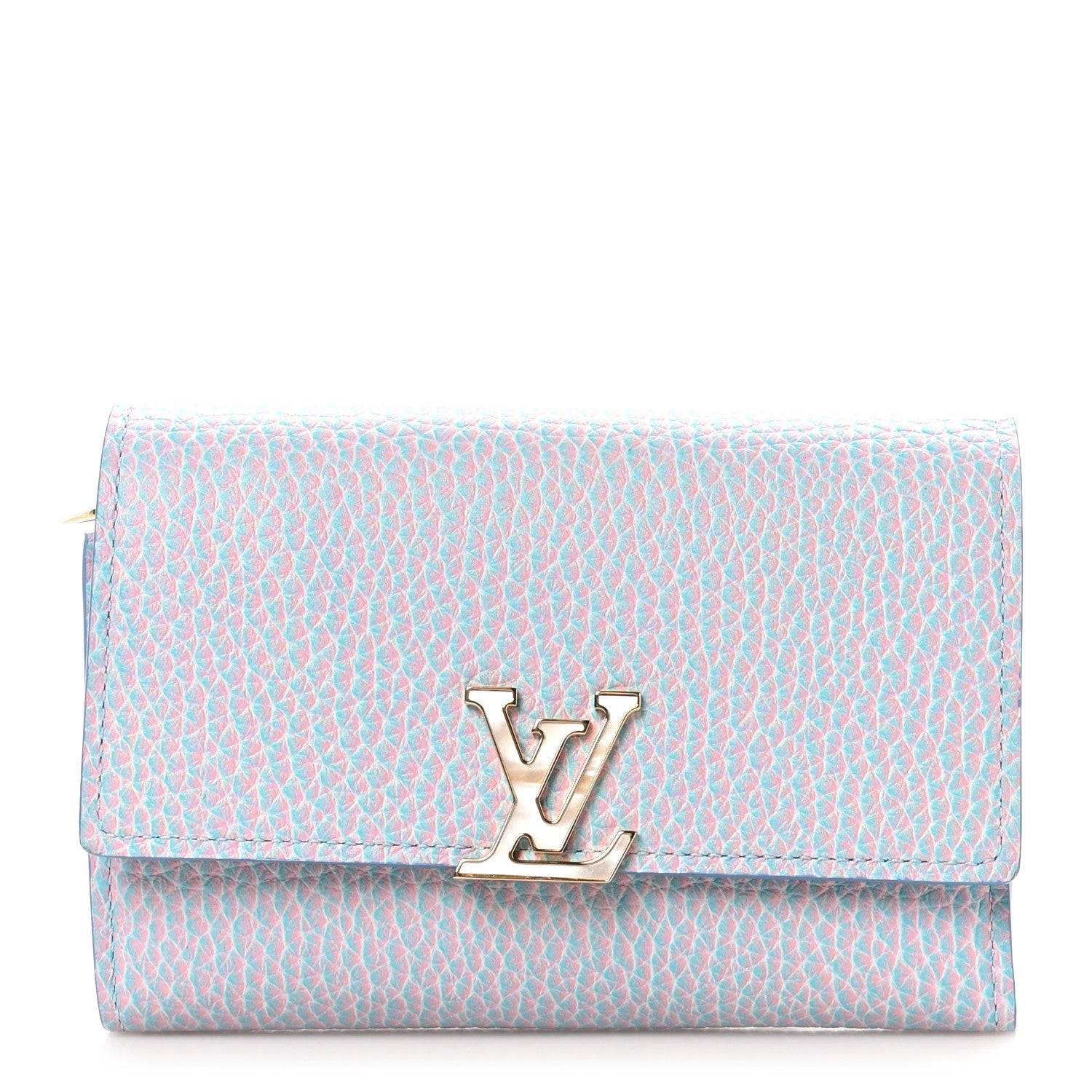 Louis Vuitton Taurillon Stardust Capucines Compact Wallet Lilas 1 of 8