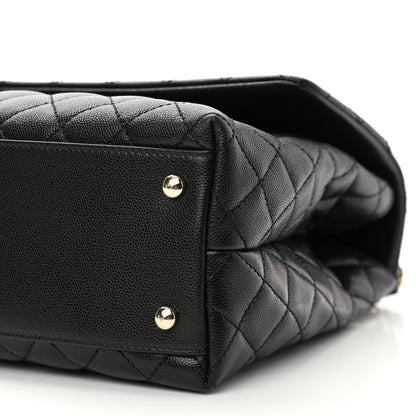Chanel Caviar Quilted Medium Coco Handle Flap Black 8 of 8