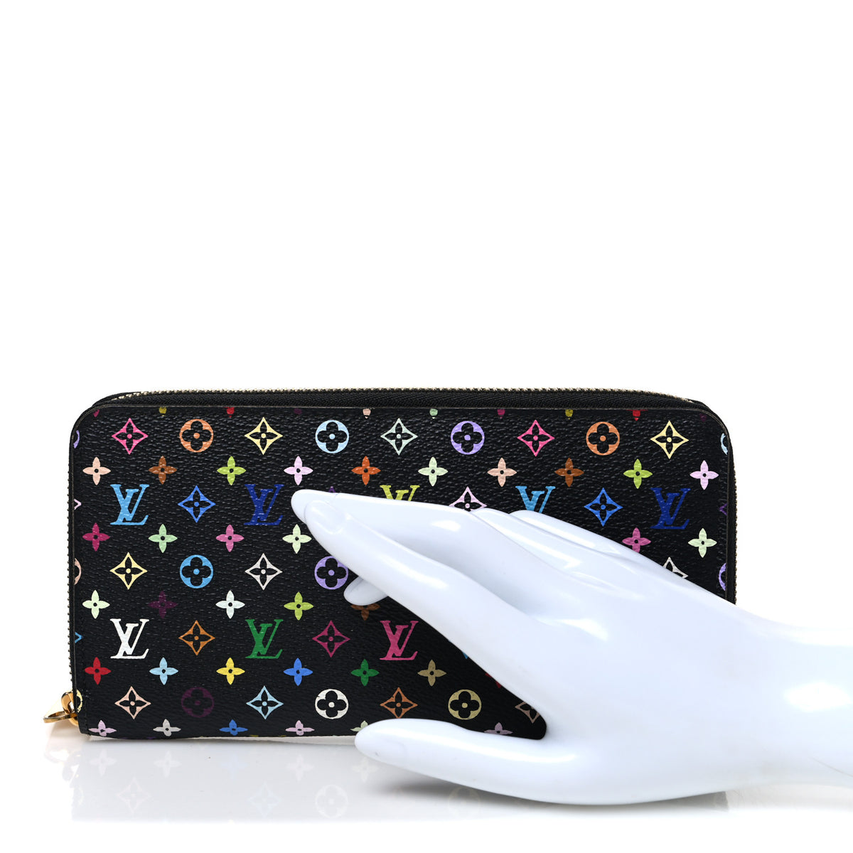 Louis Vuitton Monogram Multicolor Zippy Wallet Black Pistachio 2 of 7