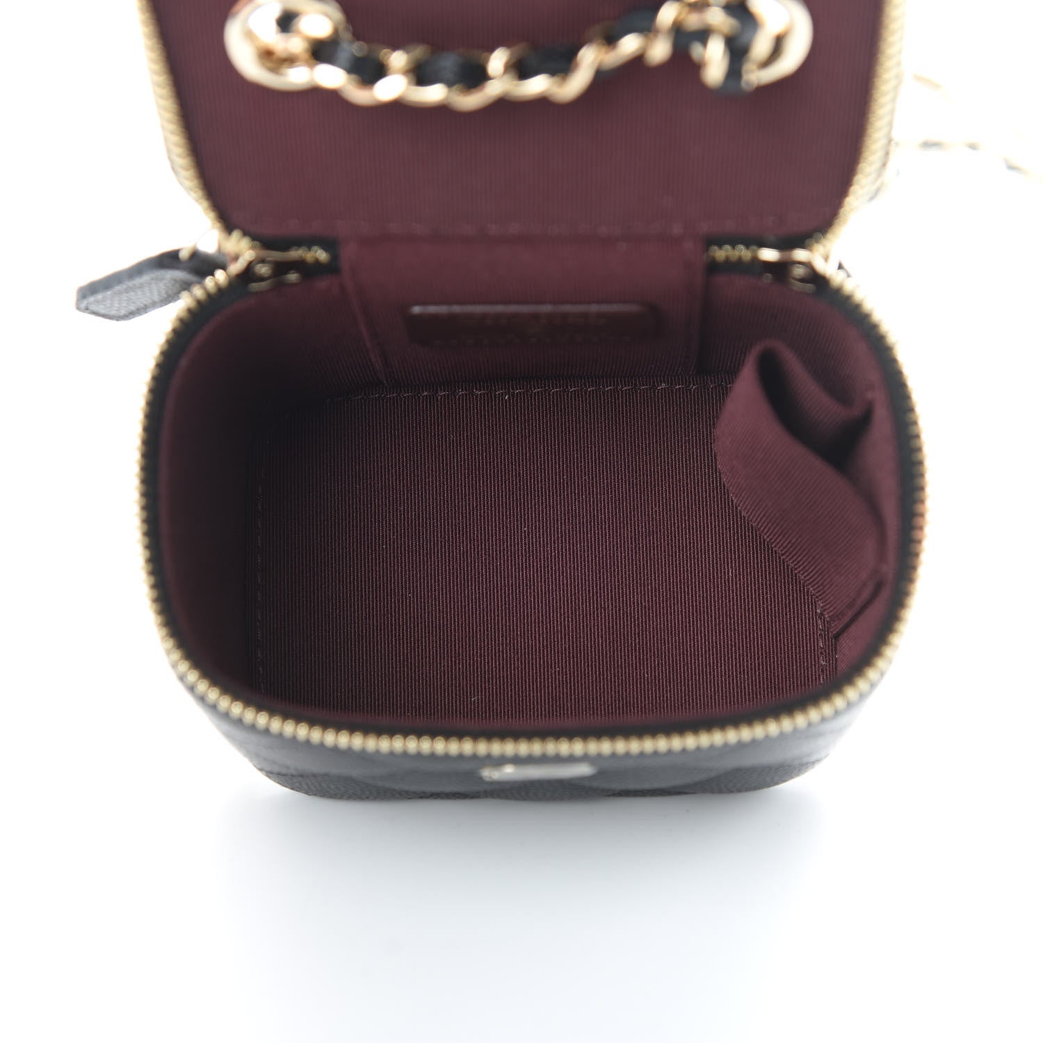 Chanel Caviar Quilted Mini Vanity Case With Chain Black 5 of 11