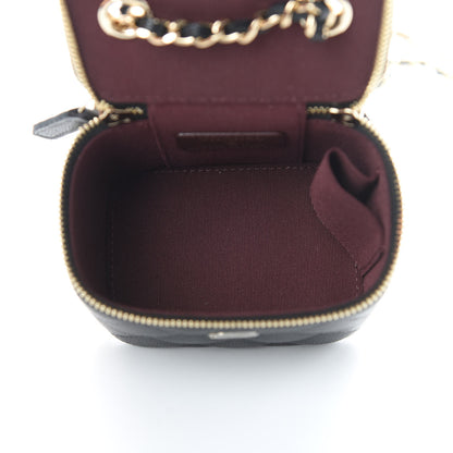 Chanel Caviar Quilted Mini Vanity Case With Chain Black 5 of 11