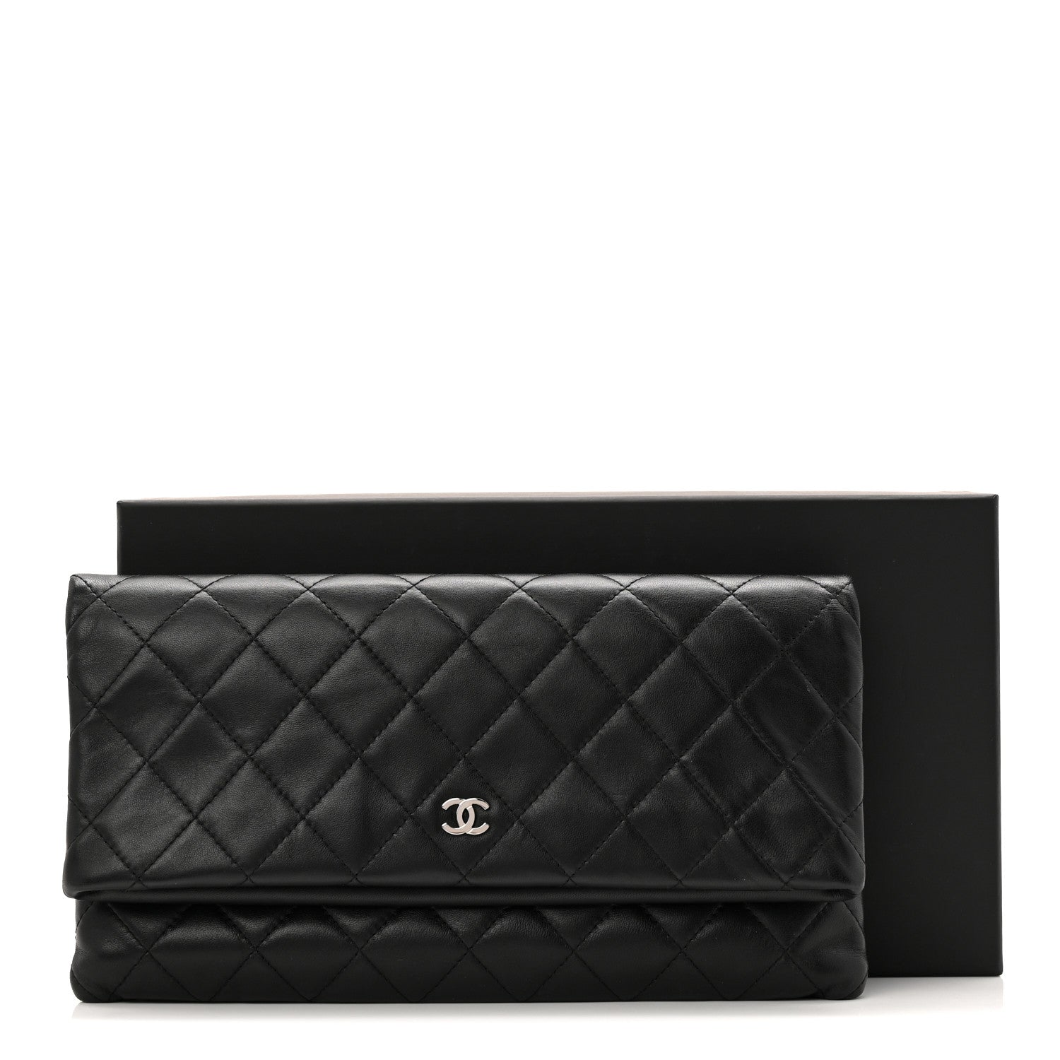 Chanel Lambskin Quilted CC Beauty Clutch Black 8 of 8