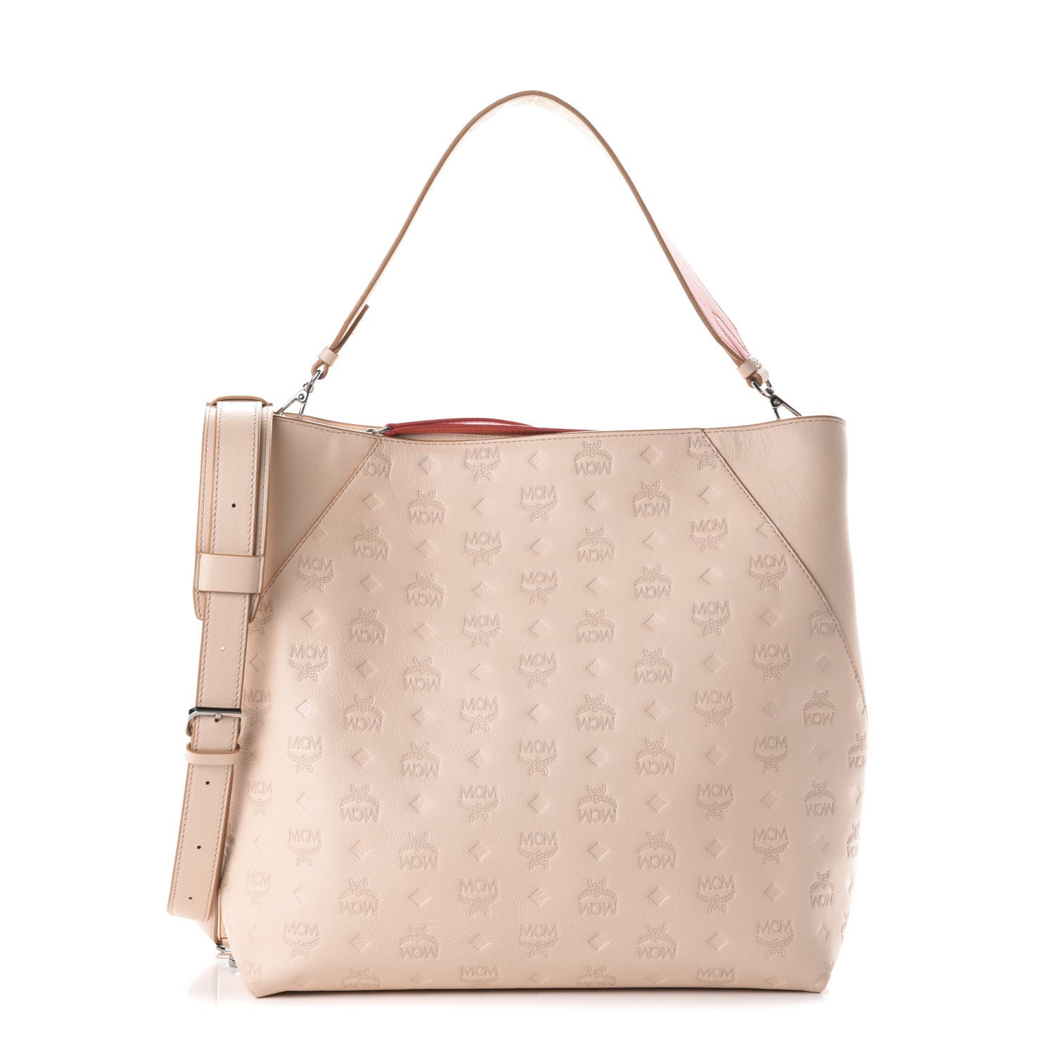 MCM Calfskin Ottomar Large Klara Hobo Pink Blush 1 of 11