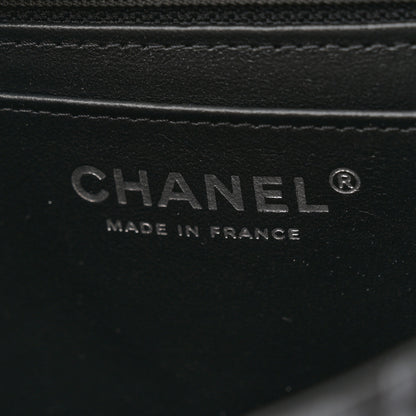 Chanel Printed Denim Quilted Flower Mini Rectangular Flap Black 6 of 11