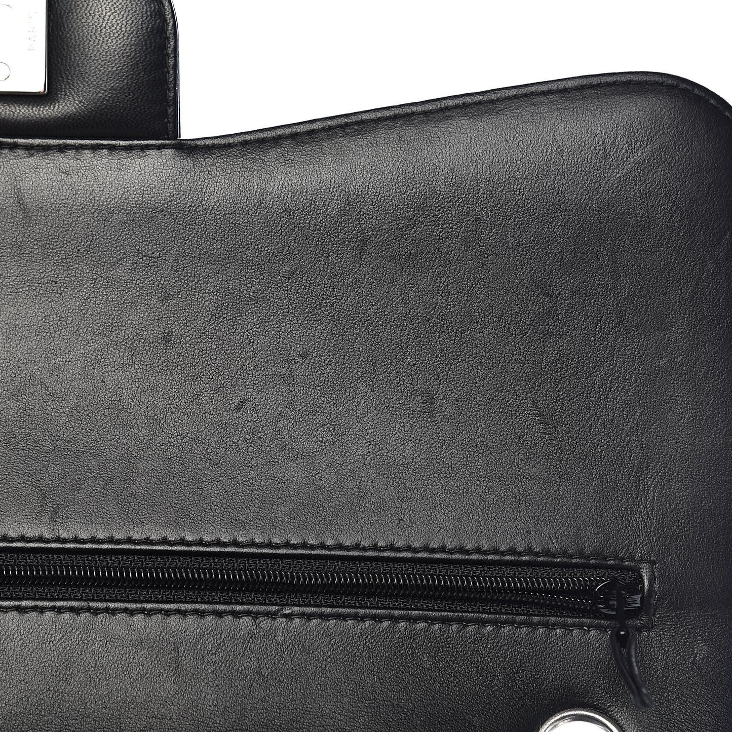 Lambskin Quilted Jumbo Double Flap Black