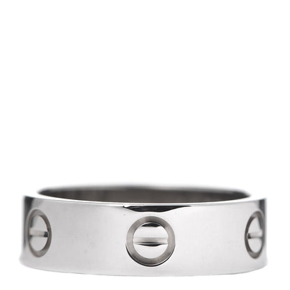 Cartier 18K White Gold 5.5mm LOVE Ring 57 8 1 of 5