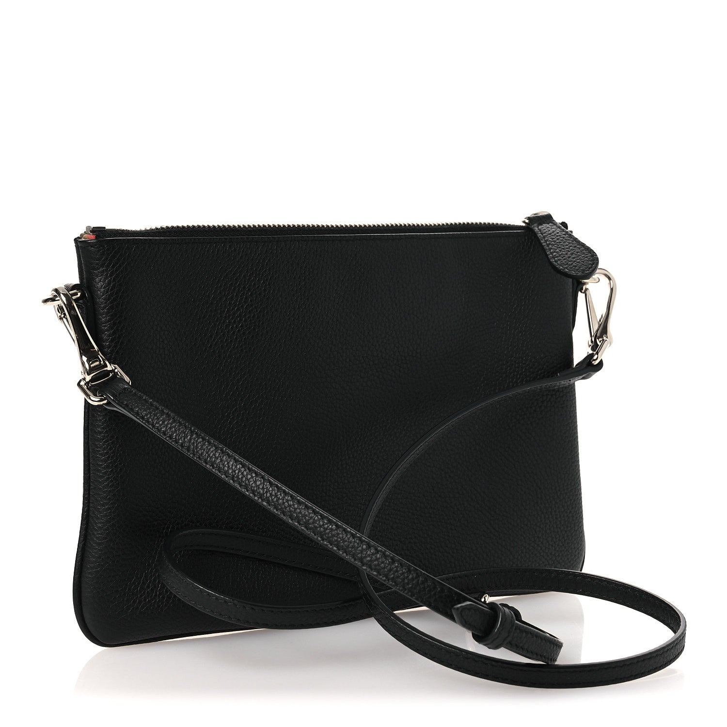 Burberry Grained Calfskin Peyton TB Crossbody Bag Black 2 of 11
