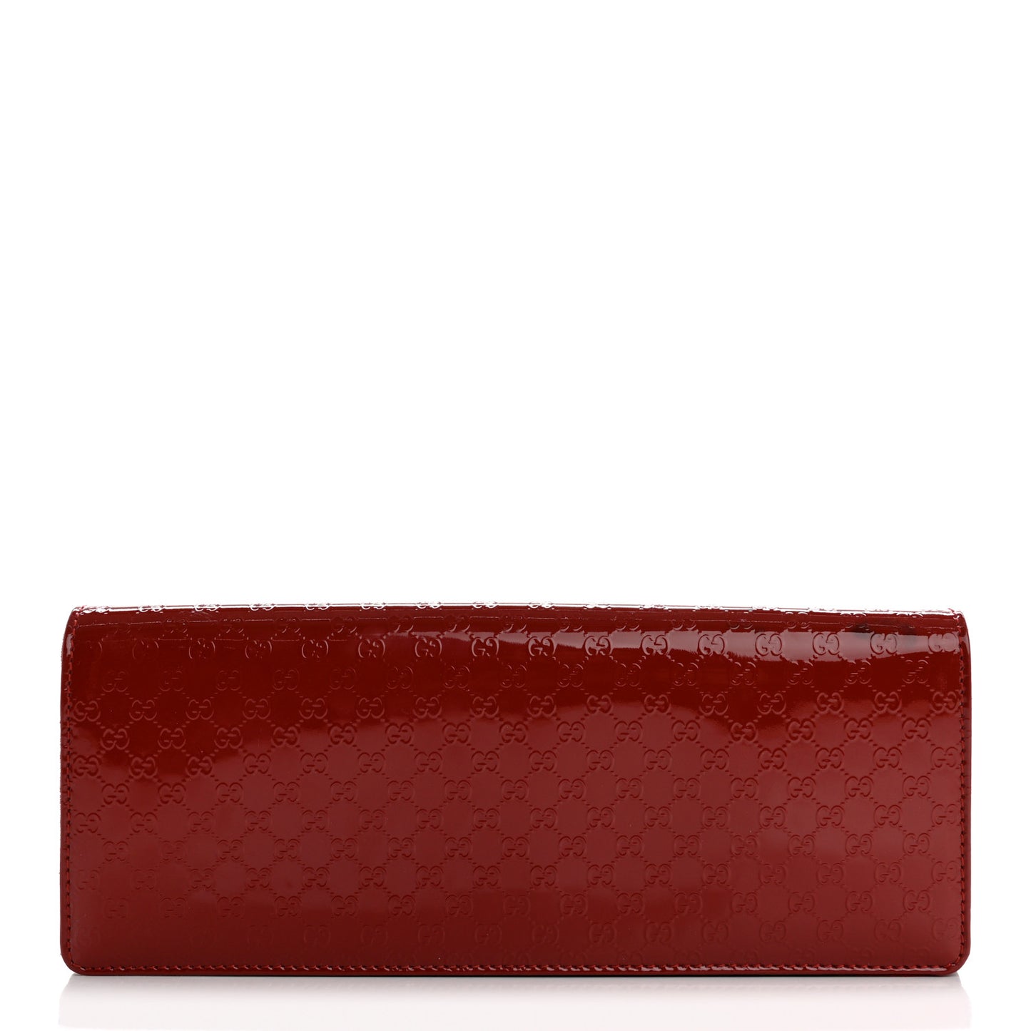 Patent Microguccissima Small Broadway Clutch Red