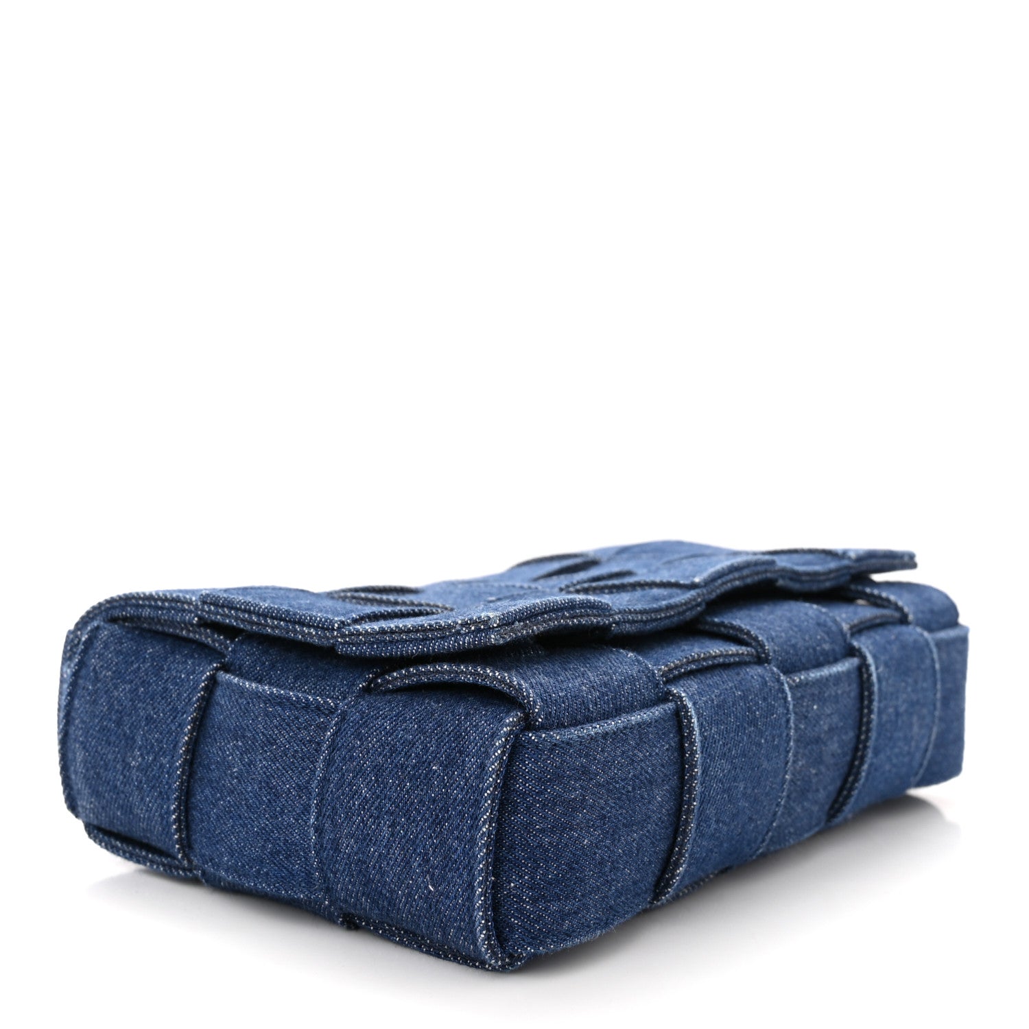 Bottega Veneta Denim Maxi Intrecciato Cassette Crossbody Bag Indigo 4 of 10