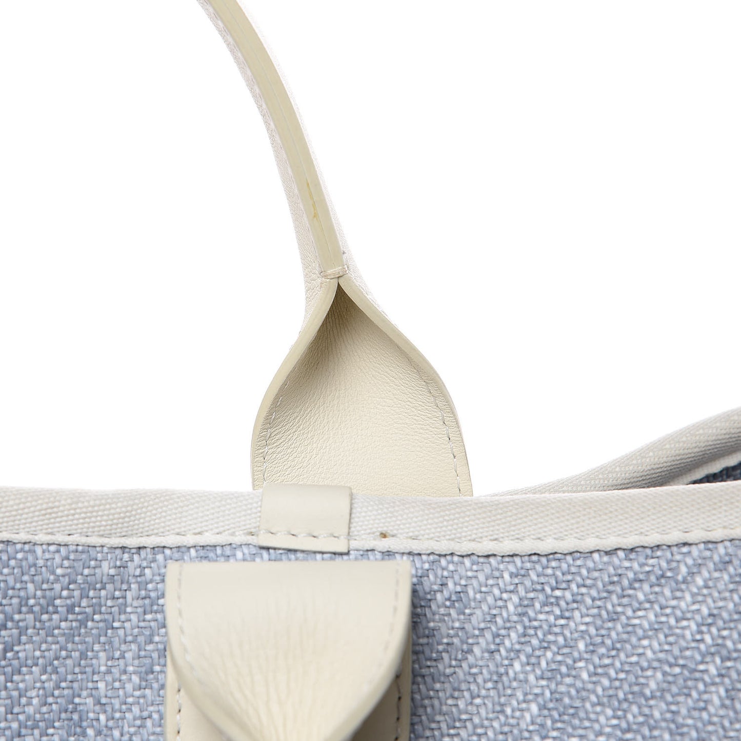 Woven Straw Raffia Large Deauville Tote Blue