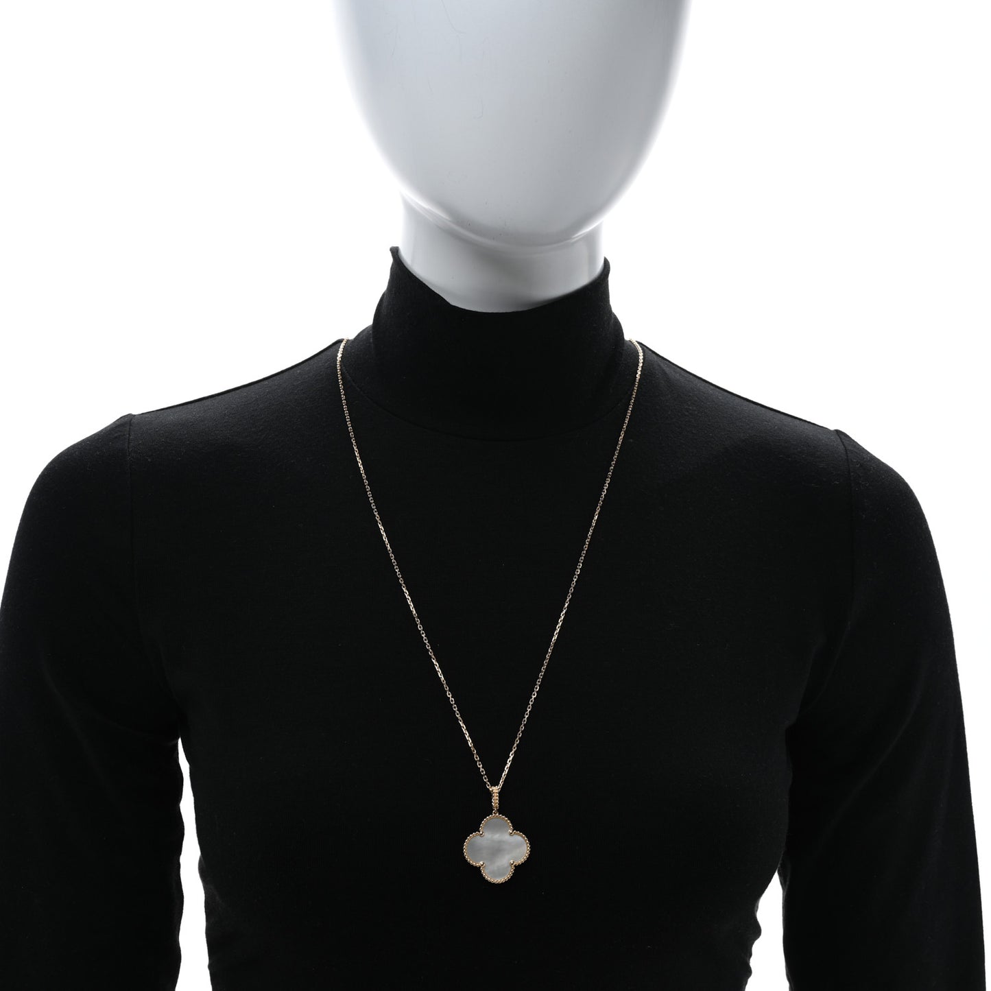 18K Yellow Gold Mother of Pearl Magic Alhambra Long Necklace