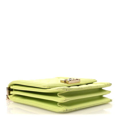 Chanel Calfskin Quilted North South Boy Flap Light Green 4 of 15