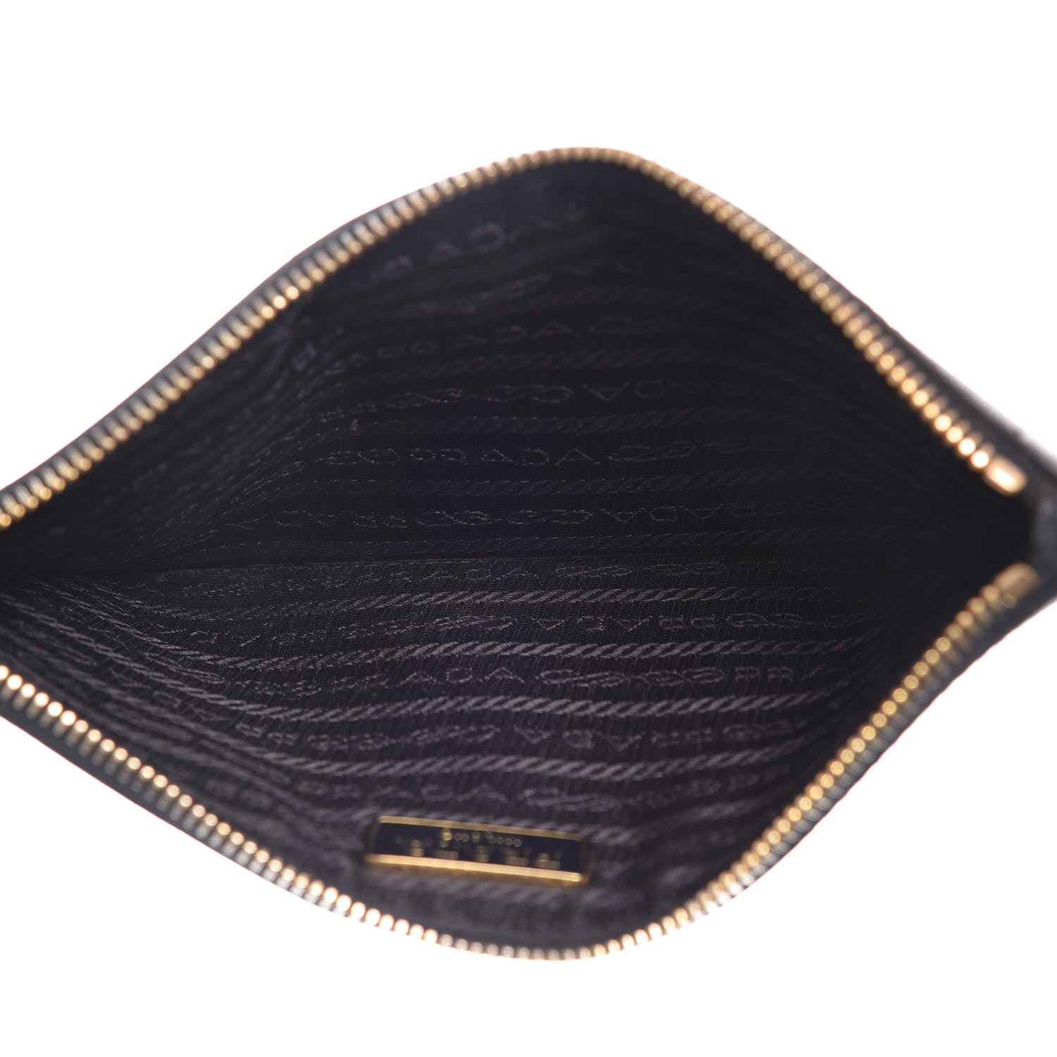 Prada Saffiano Zip Pouch Black 5 of 7