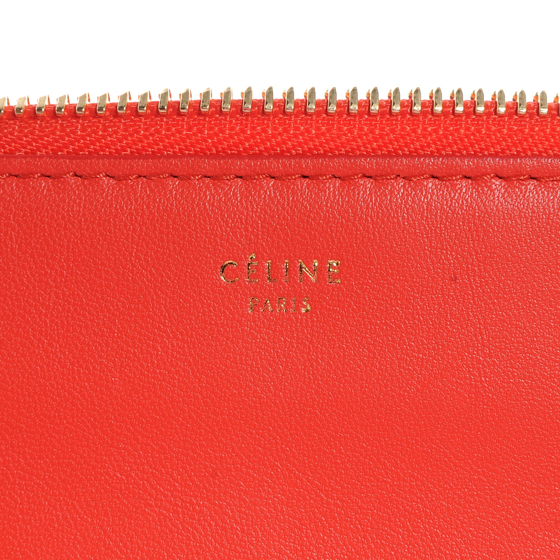 Celine Lambskin Large Trio Crossbody Bag Vermillion 7 of 8