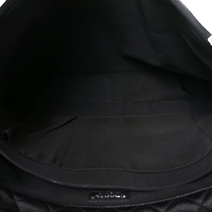 Chanel Grained Calfskin Quilted XXL Travel Flap Bag Black Black 5 of 10