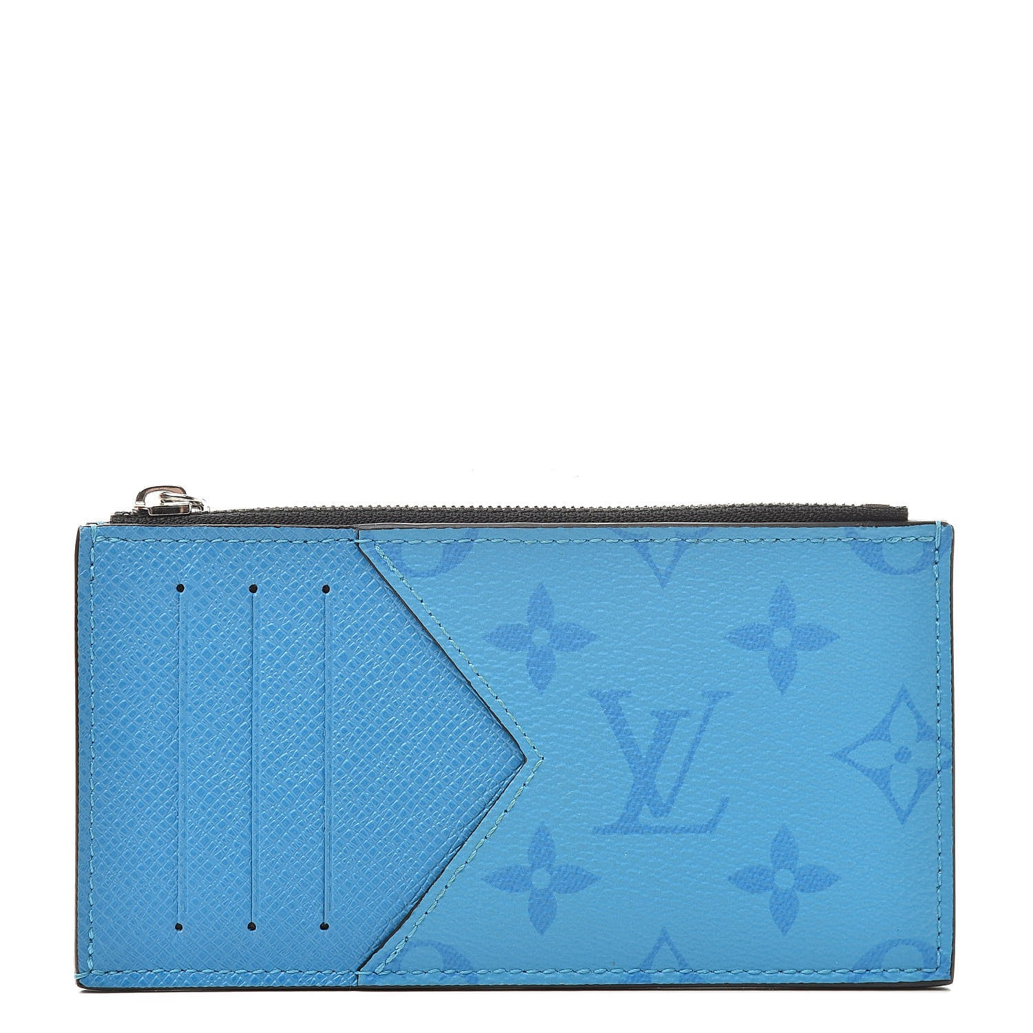Louis Vuitton Taigarama Coin Card Holder Blue Lagoon 1 of 6