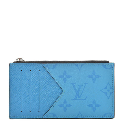 Louis Vuitton Taigarama Coin Card Holder Blue Lagoon 1 of 6