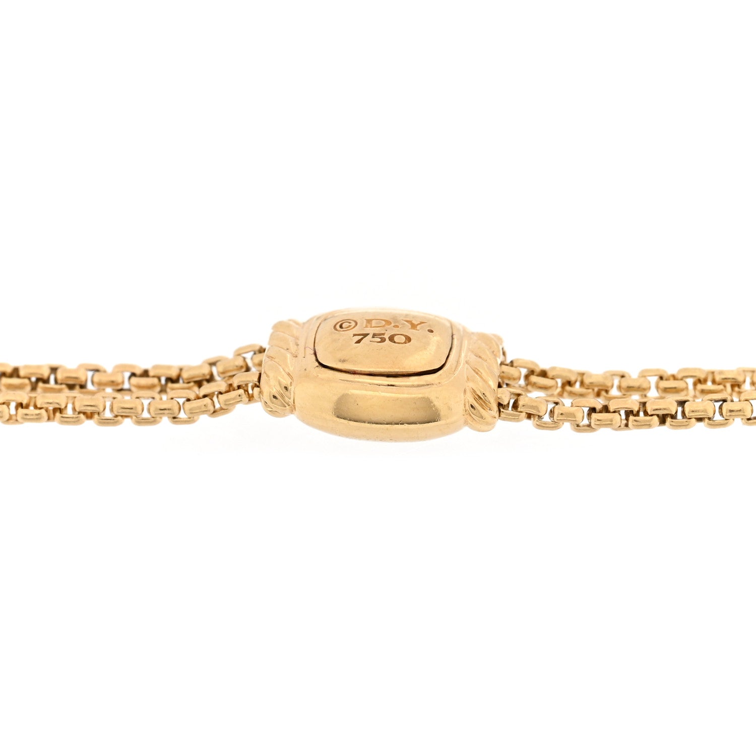 David Yurman 18K Yellow Gold Citrine Yellow Beryl Pink Tourmaline Novella Chain Bracelet 3 of 3
