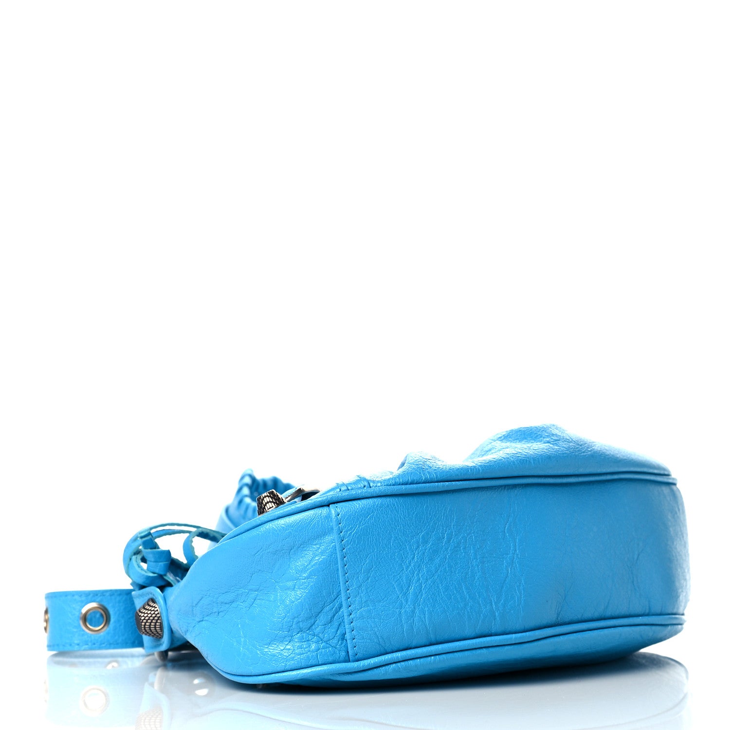 Balenciaga Agneau Arena Le Cagole Shoulder Bag XS Cyan 4 of 10