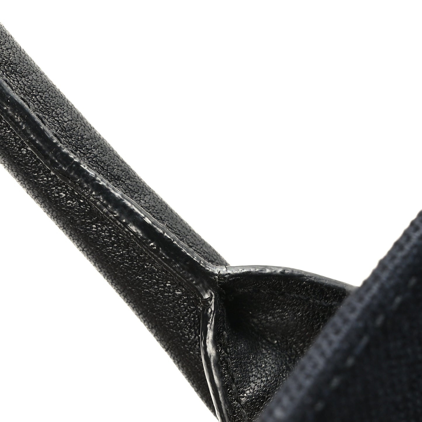 Linen Calfskin Rive Gauche Tote Black