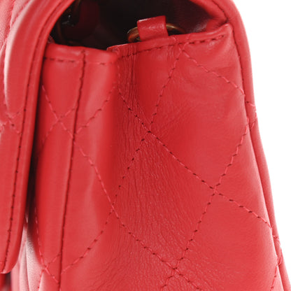 Chanel Lambskin Quilted Mini Rectangular Flap Red 10 of 10