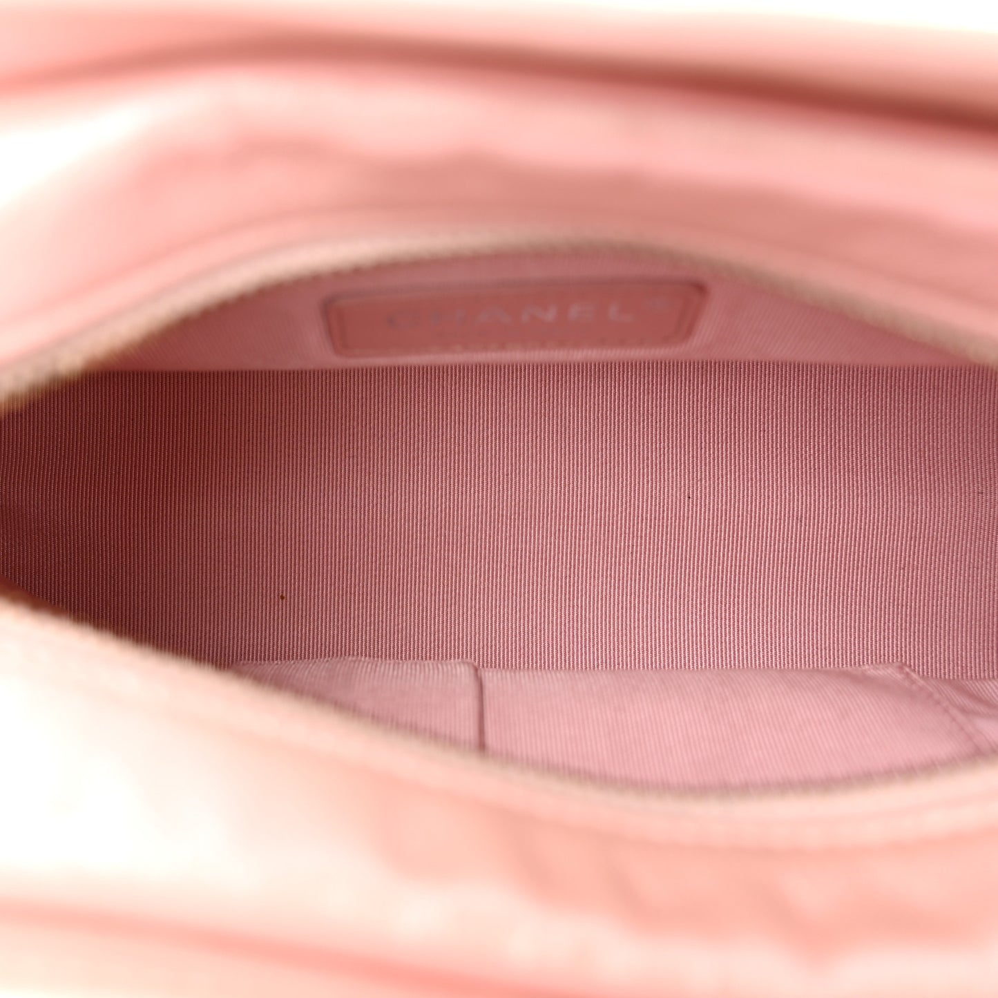 Iridescent Aged Calfskin Quilted Small Gabrielle Hobo Light Pink
