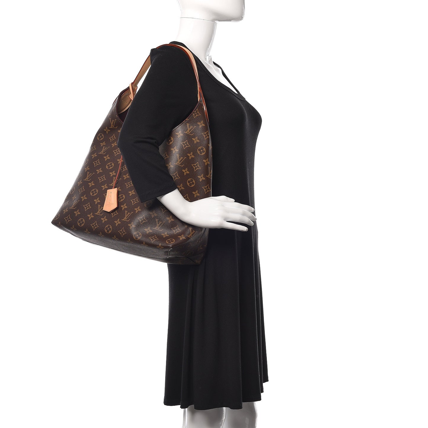 Monogram Flower Hobo Beige
