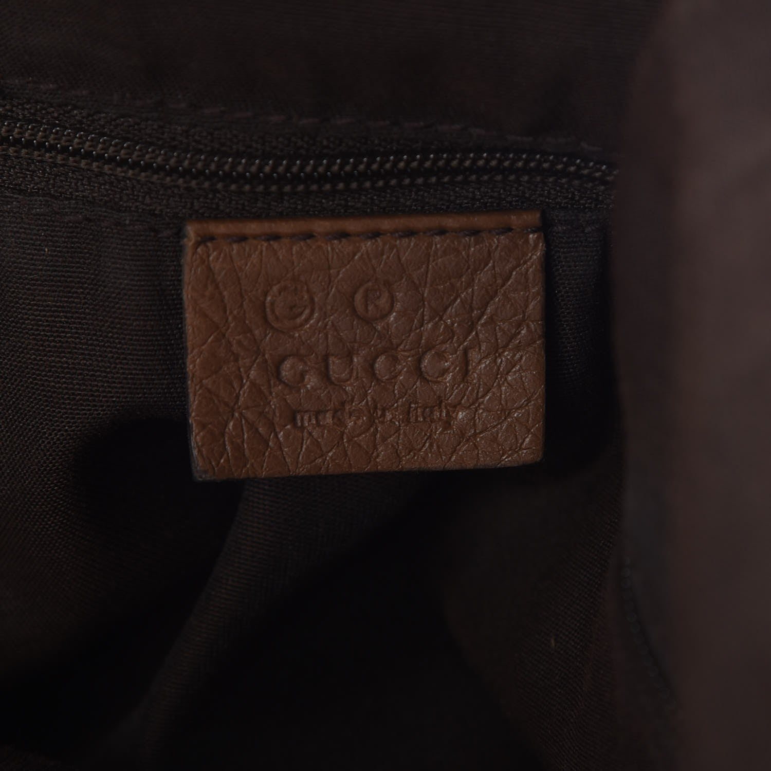 Gucci Pebbled Calfskin Medium Abbey Convertible Tote Brown 7 of 10