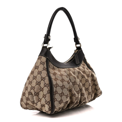 Gucci Monogram Medium D Gold Ring Hobo Dark Brown 3 of 11