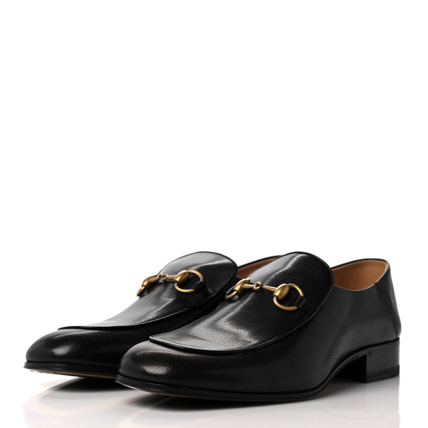 Gucci Goatskin Mens Horsebit Loafers 8 Black 3 of 9