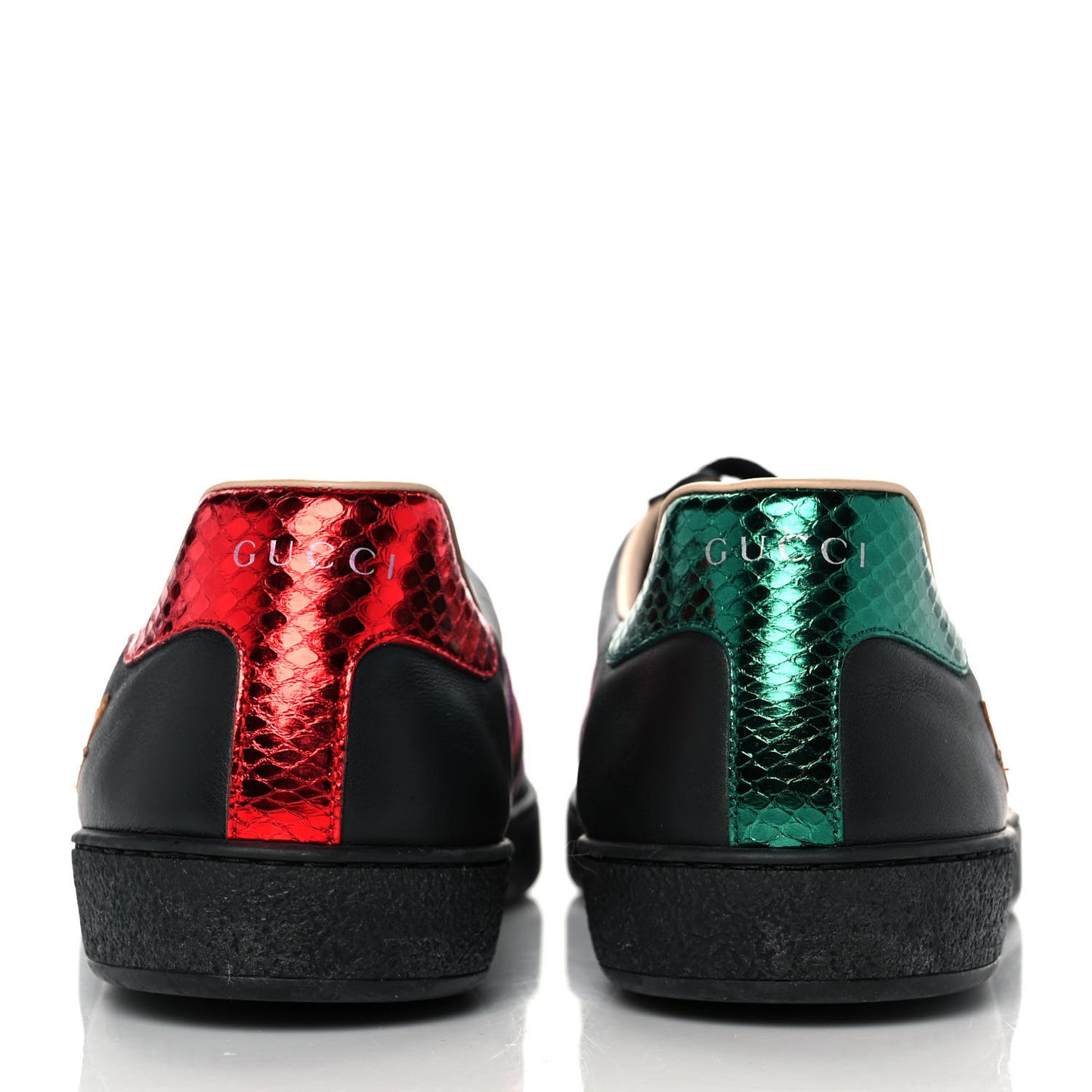 Calfskin Ayers Web Flames Embroidered Mens Ace Sneakers 11.5 Black