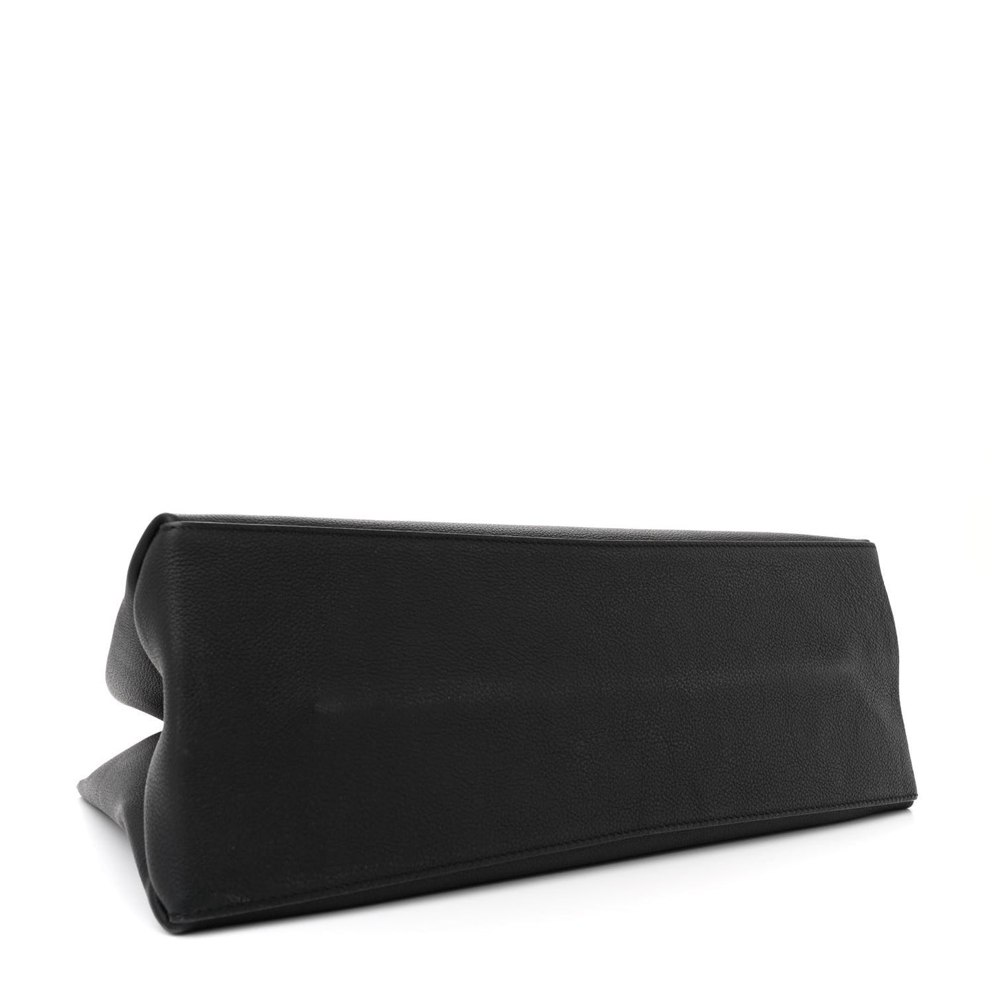 Grained Calfskin Lockme Shopper Black