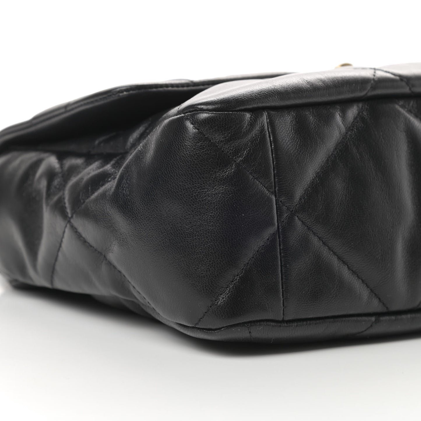Goatskin Quilted Large Chanel 19 Flap Black