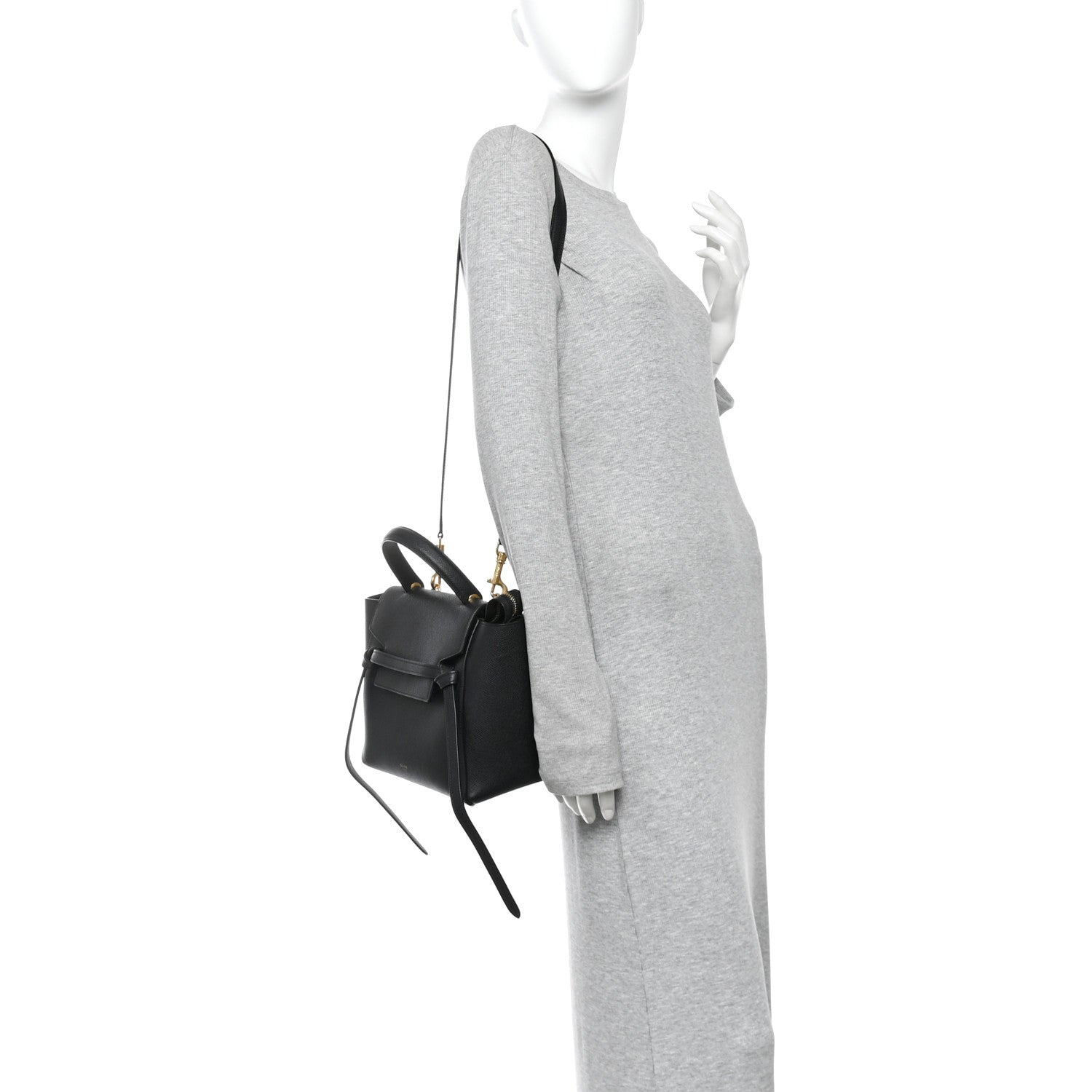 Celine Grained Calfskin Micro Belt Bag Black 1921301 – FASHIONPHILE