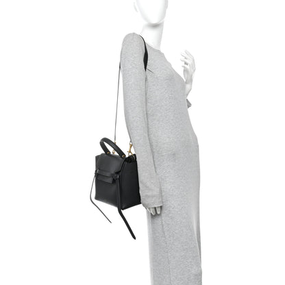 Celine Grained Calfskin Micro Belt Bag Black 2 of 10