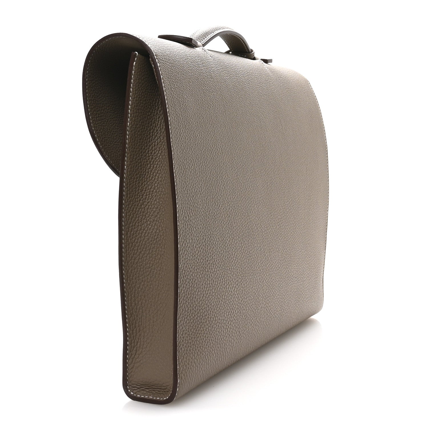 Hermes Togo Sac A Depeche Light 1-37 Briefcase Etoupe 1762545