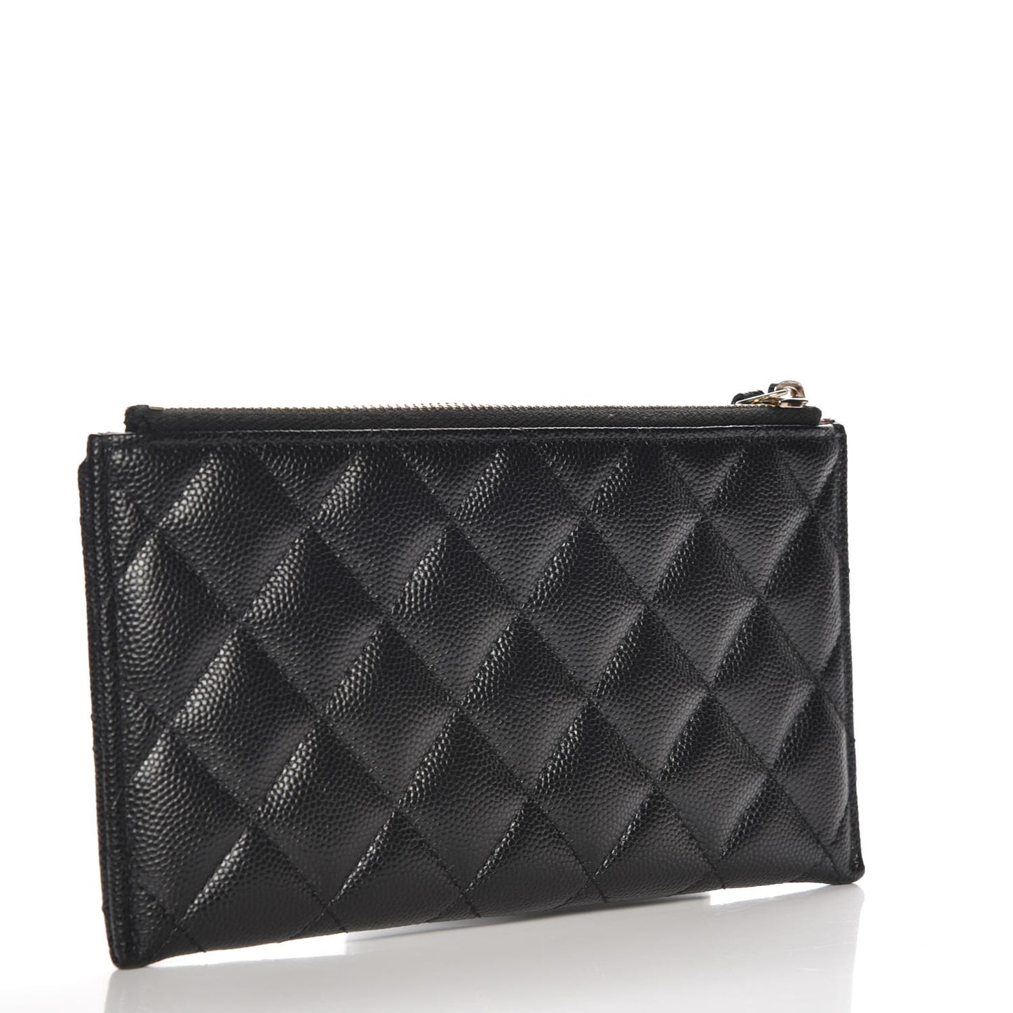 Caviar Quilted Classic Zip Pouch Black