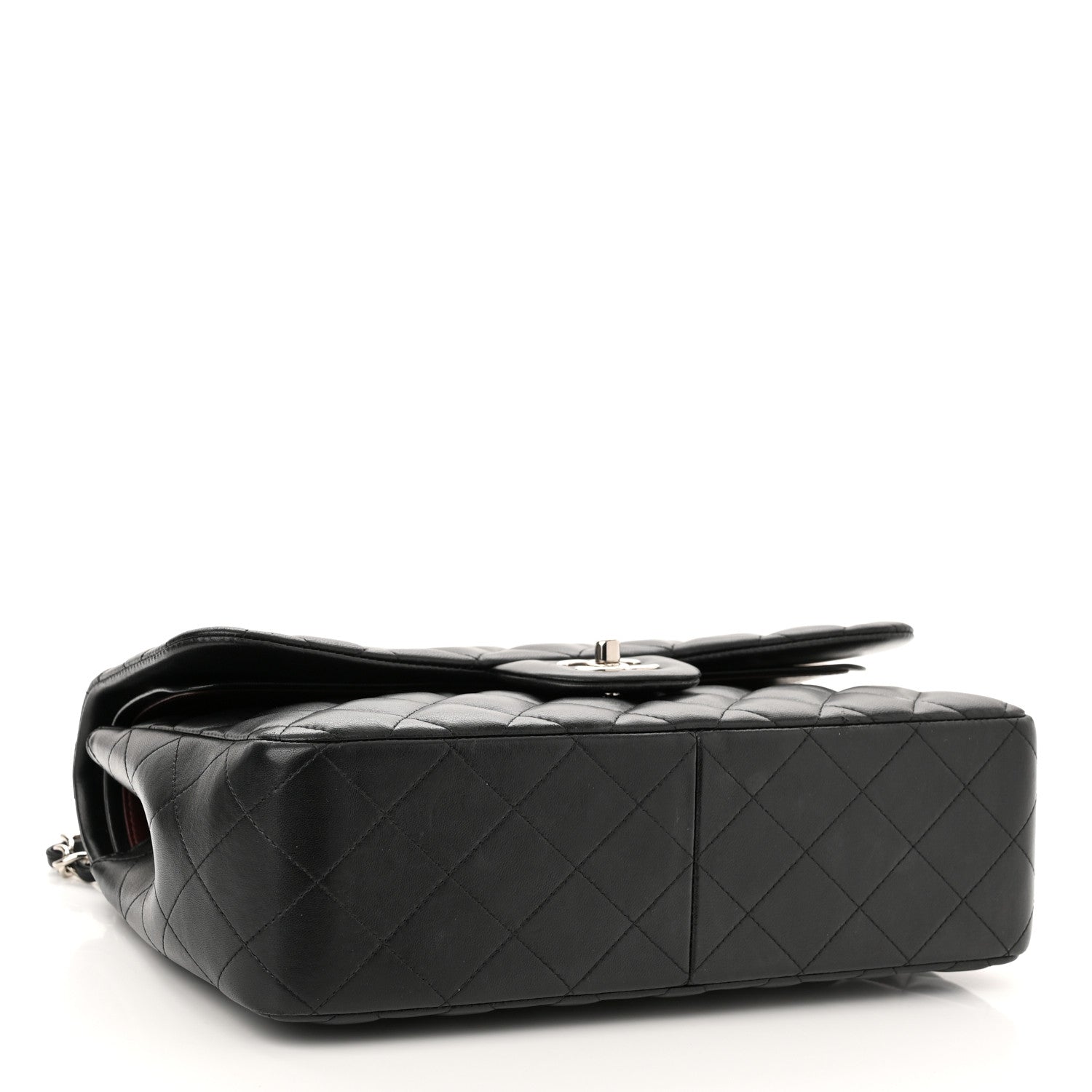 Chanel Lambskin Quilted Jumbo Double Flap Black 3 of 11